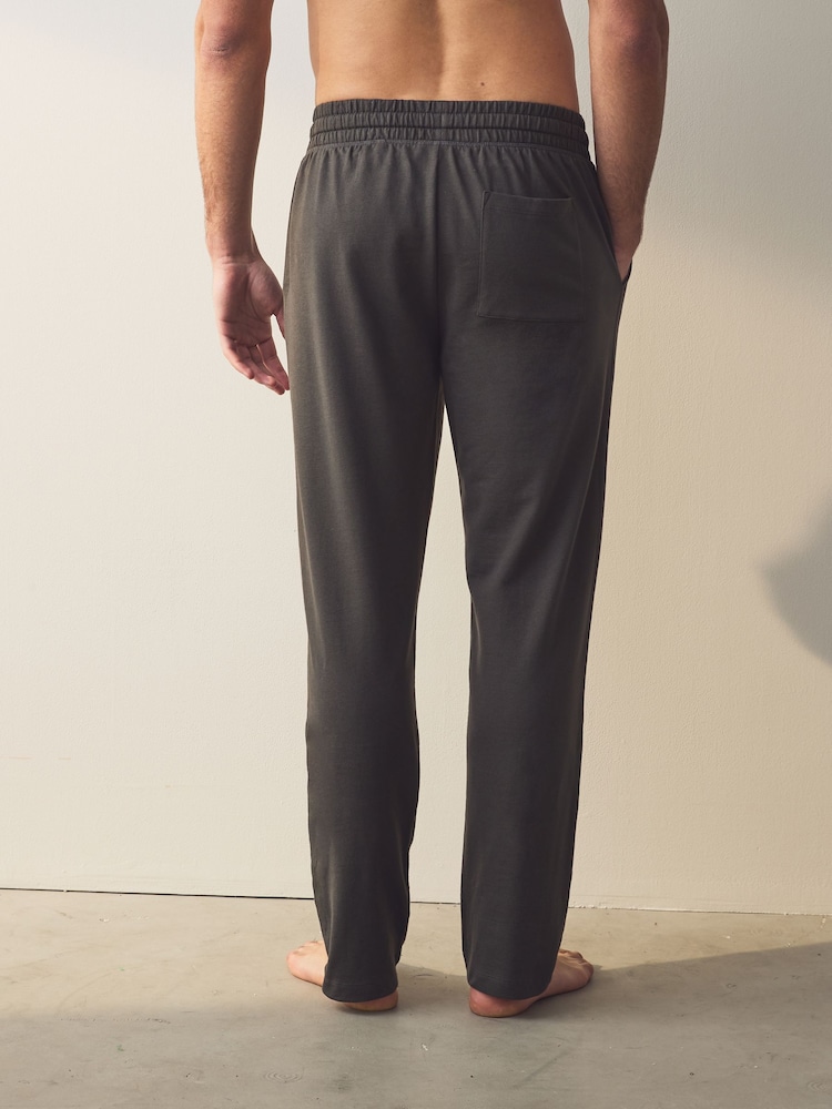 Grey Open Hem Lightweight 100% Cotton Joggers 2 Pack - Image 6 of 10