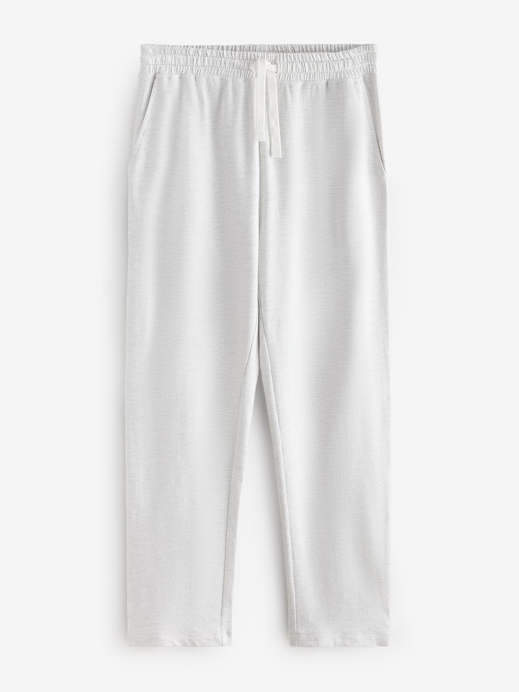 Grey Open Hem Lightweight 100% Cotton Joggers 2 Pack - Image 7 of 10