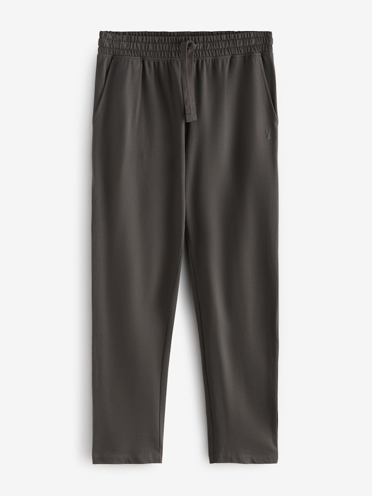 Grey Open Hem Lightweight 100% Cotton Joggers 2 Pack - Image 8 of 10