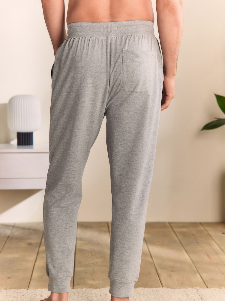 Grey Marl Cuffed Slim Lightweight Joggers - Image 2 of 7