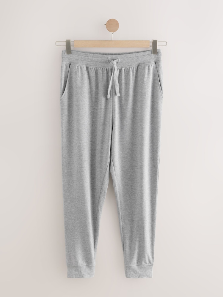 Marl gris - Ourlets resserrés - Pantalon de jogging slim léger - Image 5 of 7