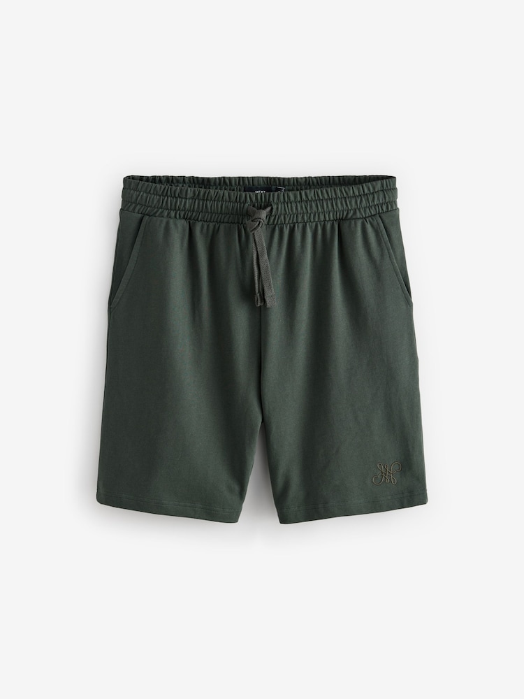 Red/Green/Neutral Lightweight 100% Cotton Shorts 3 Pack - Image 4 of 8