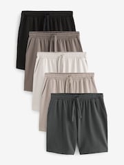 Neutral/Grey Regular Fit Lightweight Shorts 5 Pack - Image 1 of 18