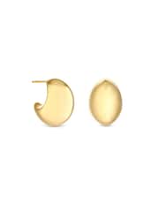 Mood Gold Tone Polished Dome Hoop Earrings - Image 2 of 2