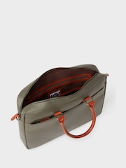 OSPREY LONDON Waxed Canvas & Glazed Calf Leather Grantham Laptop Bag - Image 3 of 4