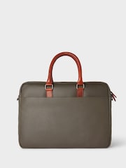 OSPREY LONDON Waxed Canvas & Glazed Calf Leather Grantham Laptop Bag - Image 4 of 4