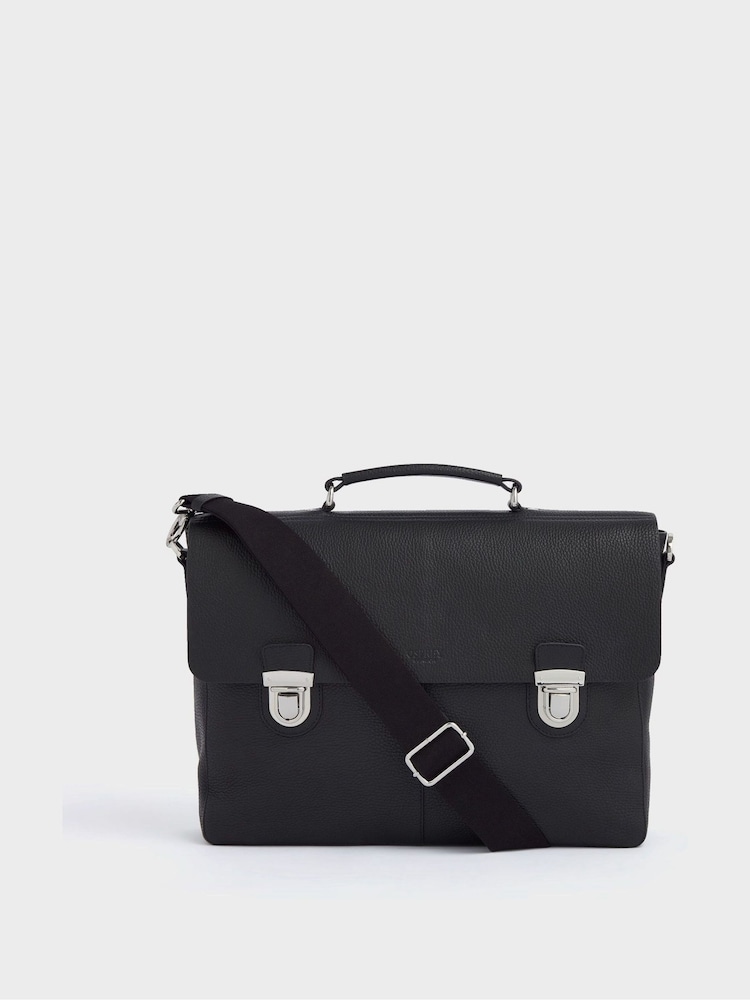 OSPREY LONDON The Forest Leather Black Briefcase - Image 2 of 7
