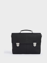 OSPREY LONDON The Forest Leather Black Briefcase - Image 3 of 7