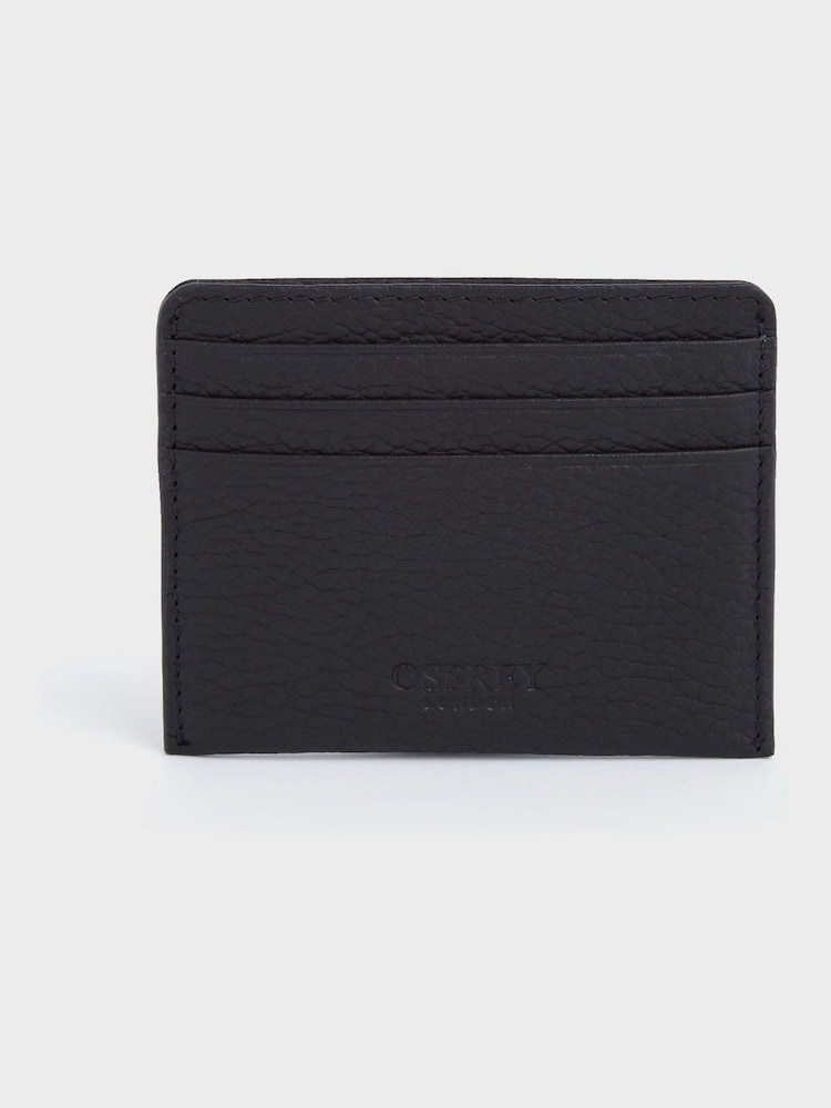 OSPREY LONDON The Forest Leather Black Card Holder - Image 1 of 5