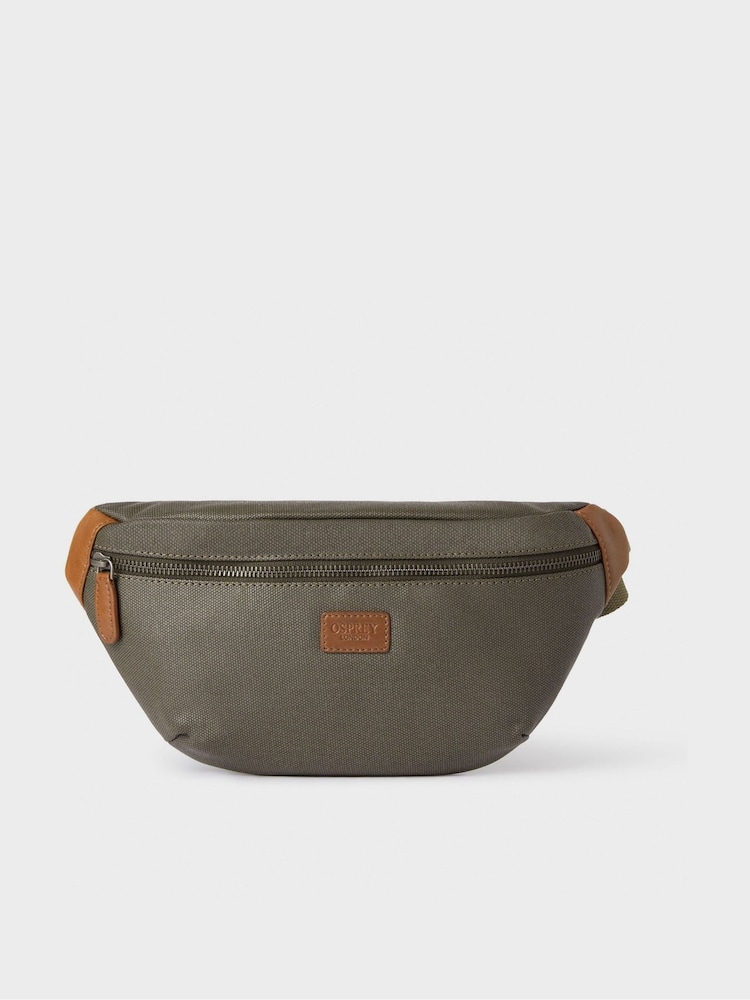 OSPREY LONDON Grantham Waxed Canvas & Leather Bumbag - Image 2 of 5