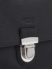 OSPREY LONDON The Forest Leather Black Weekender Bag - Image 7 of 7