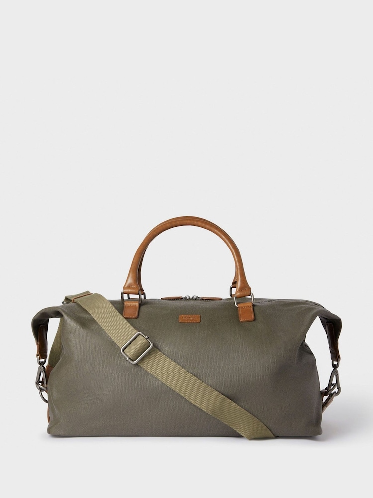 OSPREY LONDON Waxed Canvas & Glazed Calf Leather Grantham Weekend Holdall Bag - Image 1 of 6