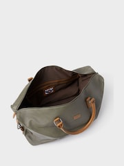 OSPREY LONDON Waxed Canvas & Glazed Calf Leather Grantham Weekend Holdall Bag - Image 4 of 6
