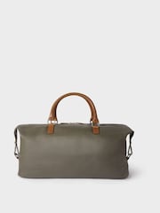 OSPREY LONDON Waxed Canvas & Glazed Calf Leather Grantham Weekend Holdall Bag - Image 5 of 6