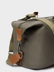 OSPREY LONDON Waxed Canvas & Glazed Calf Leather Grantham Weekend Holdall Bag - Image 6 of 6