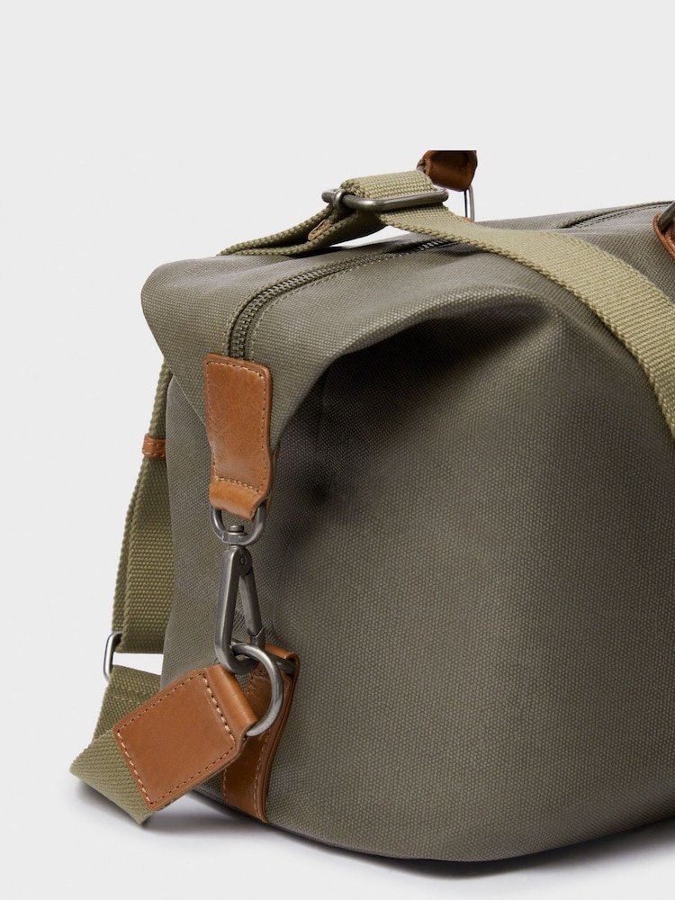 OSPREY LONDON Waxed Canvas & Glazed Calf Leather Grantham Weekend Holdall Bag - Image 6 of 6