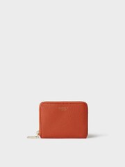 OSPREY LONDON Red The Collier Leather Zip-Round Purse - Image 1 of 4