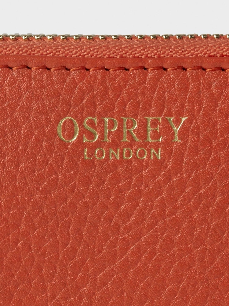 OSPREY LONDON Red The Collier Leather Zip-Round Purse - Image 4 of 4 OSPREY LONDON Red The Collier Leather Zip-Round Purse - Image 4 of 4
