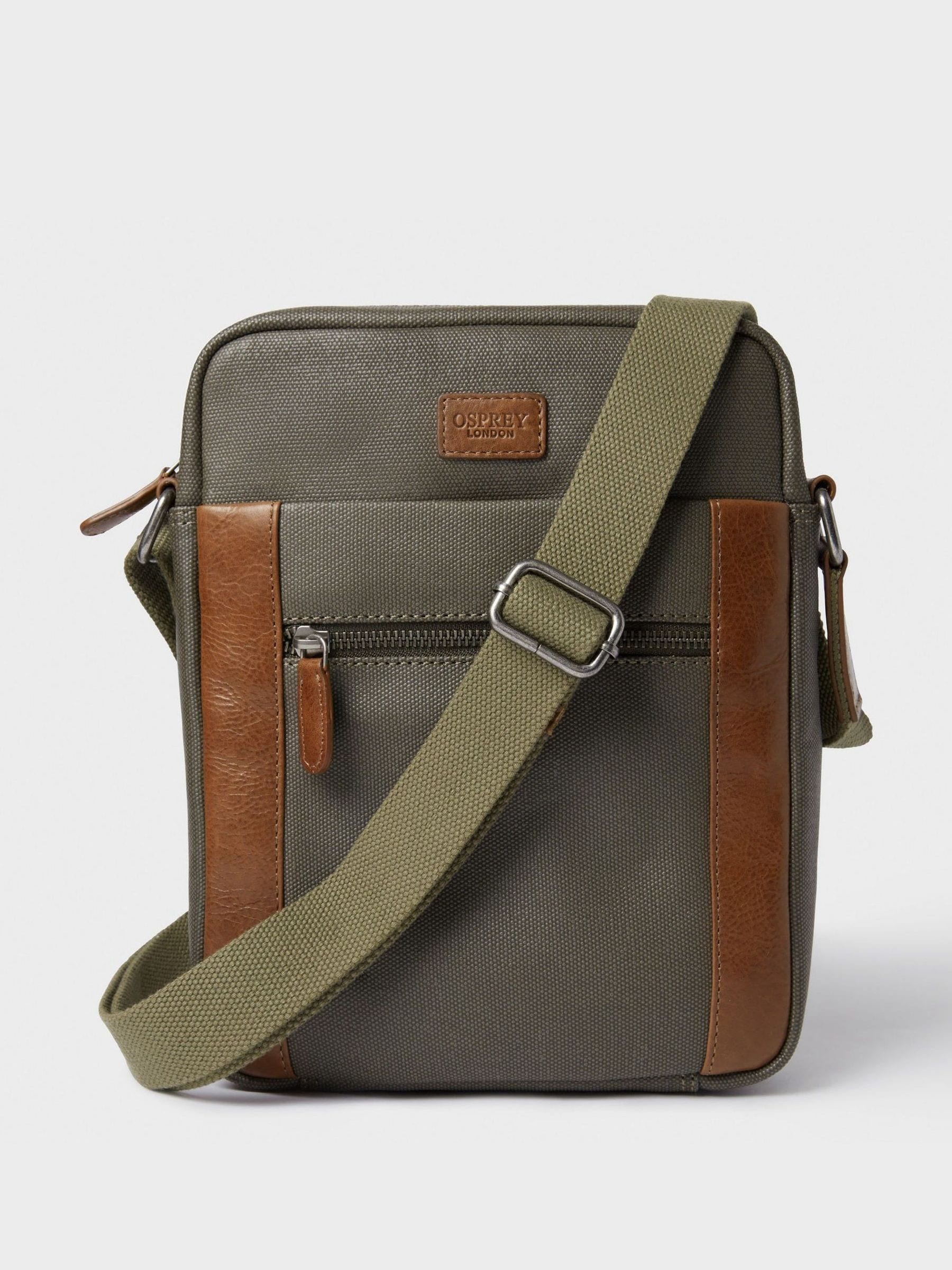 Buy Osprey London The Small Grantham Waxed Canvas And Leather Messenger Bag from Next Germany