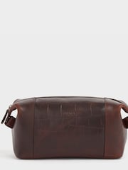 OSPREY LONDON The Brixton Leather Brown Washbag - Imagen 1 de 6