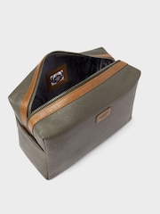 Osprey London The Large Grantham Waxed Canvas & Leather Washbag - Image 3 of 4