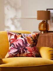 Autumn Floral Velvet Cushion - صورة 1 من 5