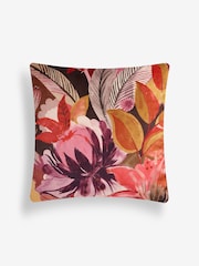 Autumn Floral Velvet Cushion - صورة 3 من 5