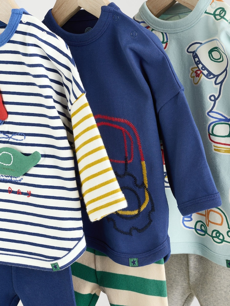 Bright Transport Baby Tops and Leggings 6 Piece Set - Image 11 of 16