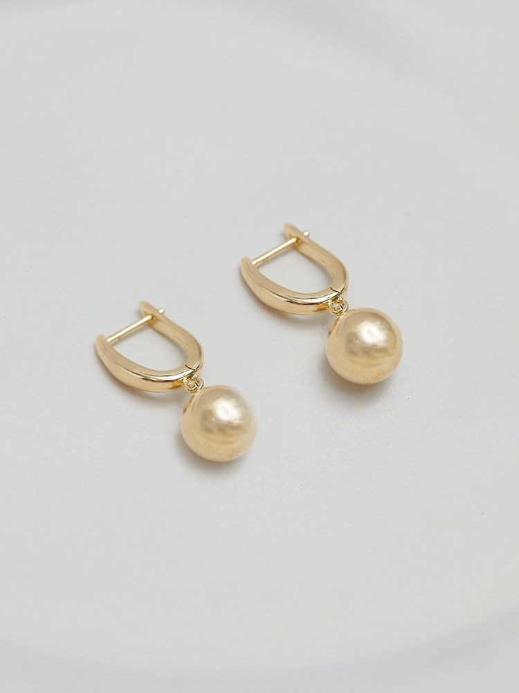Jon Richard Gold Tone Polished Orb Earrings - Image 1 of 3