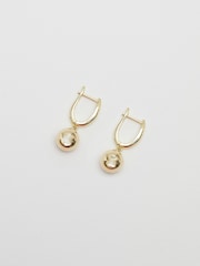 Jon Richard Gold Tone Polished Orb Earrings - Image 2 of 3