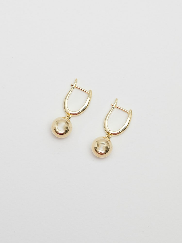 Jon Richard Gold Tone Polished Orb Earrings - Image 2 of 3