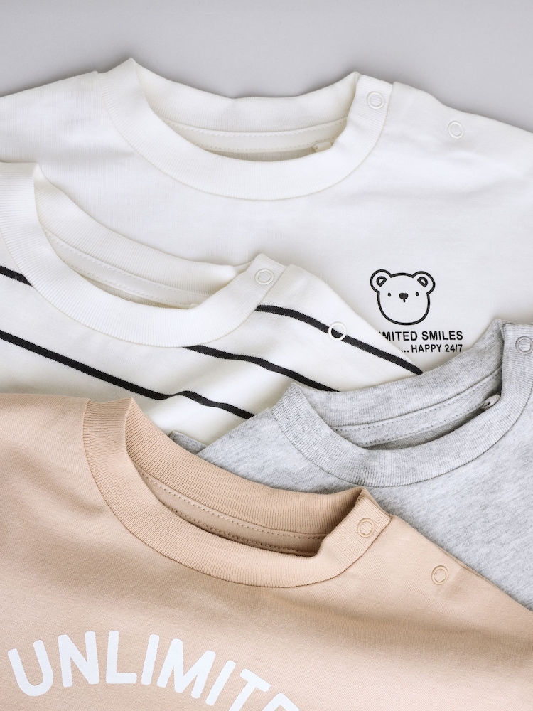 Mono/Neutral - Lot de 4 t-shirts à manches longues bébé - Image 9 of 12