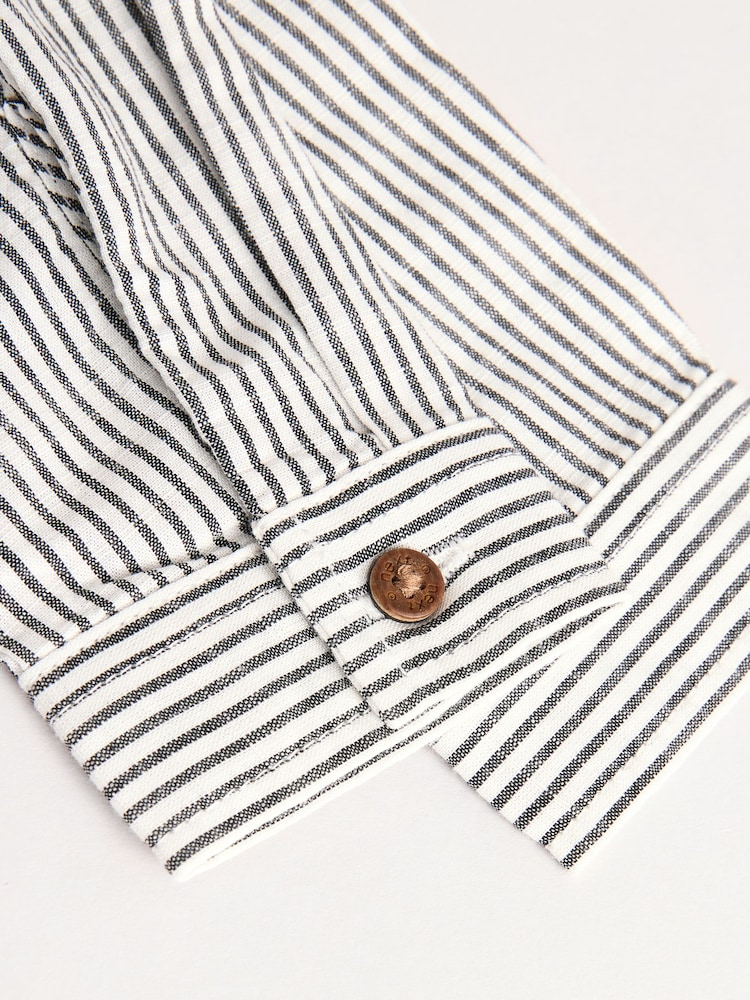 Mono Stripe 100% Cotton Baby Shirt Bodysuit - Image 10 of 12