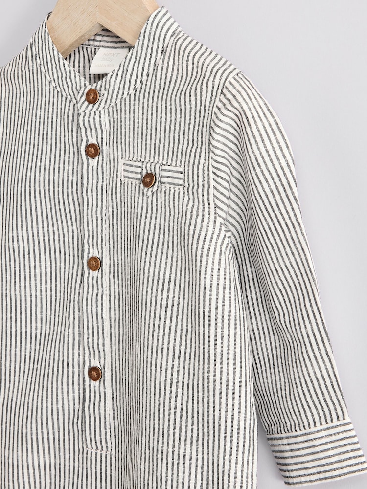 Mono Stripe 100% Cotton Baby Shirt Bodysuit - Image 11 of 12