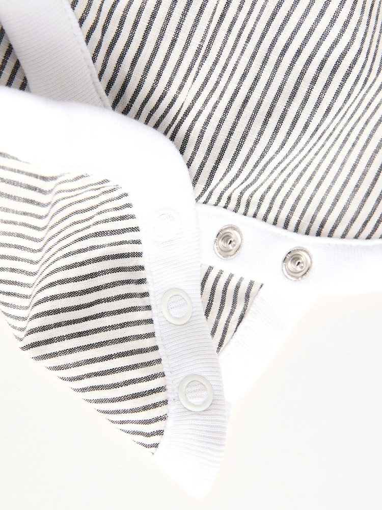 Mono Stripe 100% Cotton Baby Shirt Bodysuit - Image 12 of 12