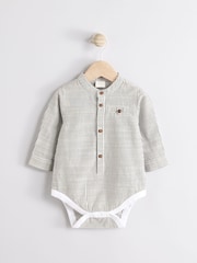 Mono Stripe 100% Cotton Baby Shirt Bodysuit - Image 6 of 12
