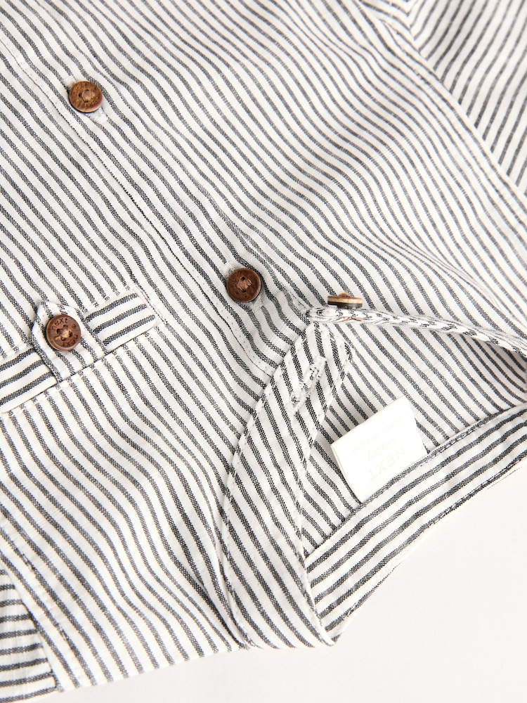 Mono Stripe 100% Cotton Baby Shirt Bodysuit - Image 8 of 12