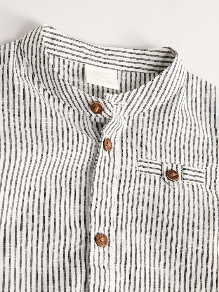 Mono Stripe 100% Cotton Baby Shirt Bodysuit - Image 9 of 12