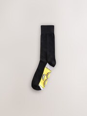 Black Novelty Minions Pattern Socks 4 Pack - Image 6 of 7