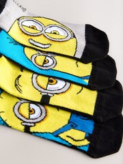 Black Novelty Minions Pattern Socks 4 Pack - Image 7 of 7