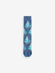 Blue/White Christmas Pattern Socks 2 Pack - Image 4 of 5
