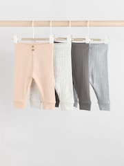 Mono/Neutral Baby Leggings 4 Pack - Image 1 of 10