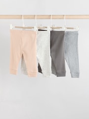 Mono/Neutral Baby Leggings 4 Pack - Image 2 of 10