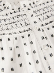 Ecru White Embroidered Detail Ruffle Sleeve Blouse - Image 6 of 7
