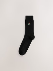črna - božič Vezene nogavice - Slika 2 iz 7