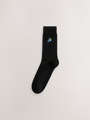 črna - božič Vezene nogavice - Slika 6 iz 7