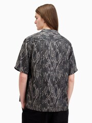 AllSaints Black Boomslang Shirt - Image 5 of 7
