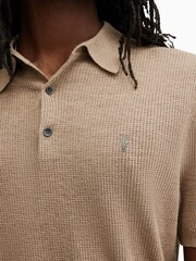 AllSaints Brown Aubrey Polo Shirt - Image 2 of 5
