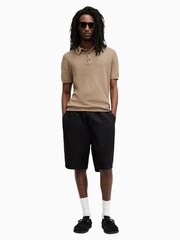 AllSaints Brown Aubrey Polo Shirt - Image 3 of 5