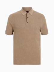 AllSaints Brown Aubrey Polo Shirt - Image 5 of 5